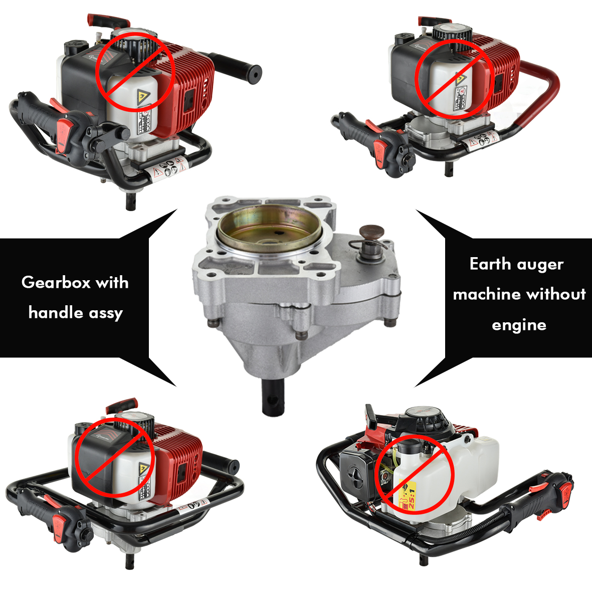 Manu-manong reverse gear box para sa maliit na gasoline engine power earth auger machine