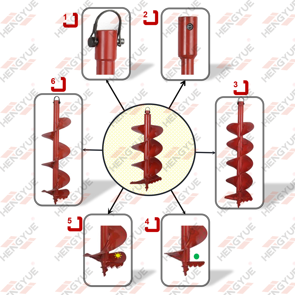 Dekalidad at Propesyonal na earth auger bit para sa Hand held earth auger machine